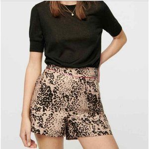 Jcrew Trouser Shorts in Leopart Print 4 NWT